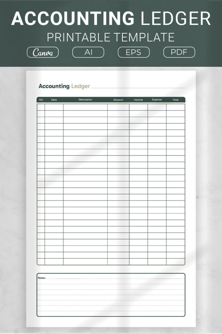 Free Printable Ledger Pages