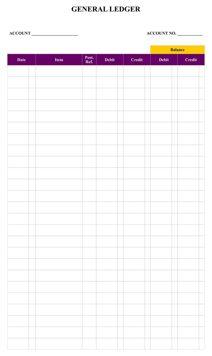 Accounting Ledger Template - 10 Free Pdf Printables | Printablee regarding Free Printable Accounting Ledger