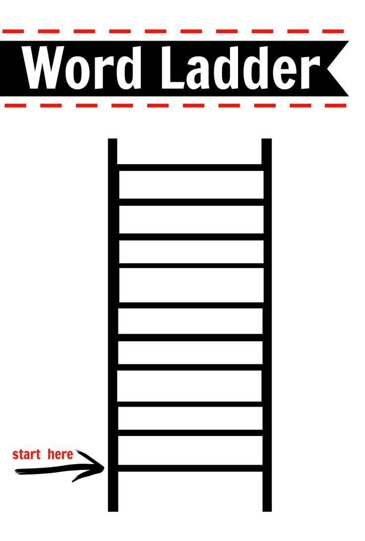 After School Activity - Word Ladders Printable { Free } regarding Free Printable Word Ladders