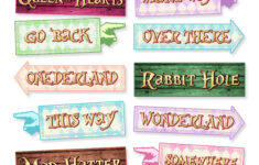 Alice In Wonderland Printable Signs, Instant Download, Onederland with regard to Alice in Wonderland Free Printable Signs