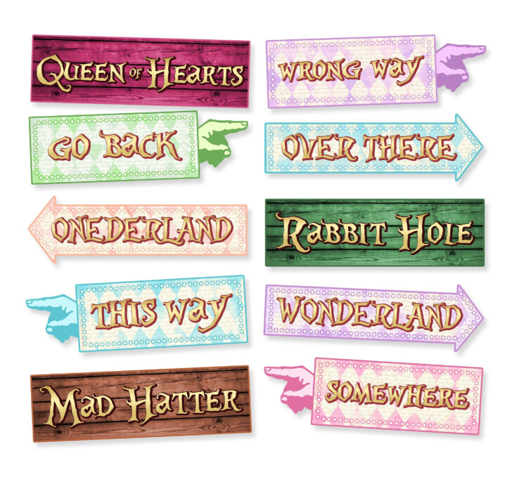 Alice in Wonderland Free Printable Signs