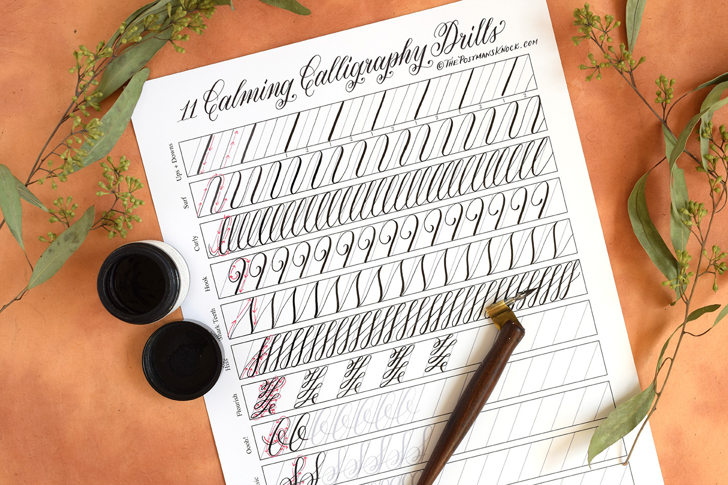 All Of Tpk&amp;#039;S Free Calligraphy Practice Worksheets: A Master List intended for Calligraphy Practice Sheets Printable Free