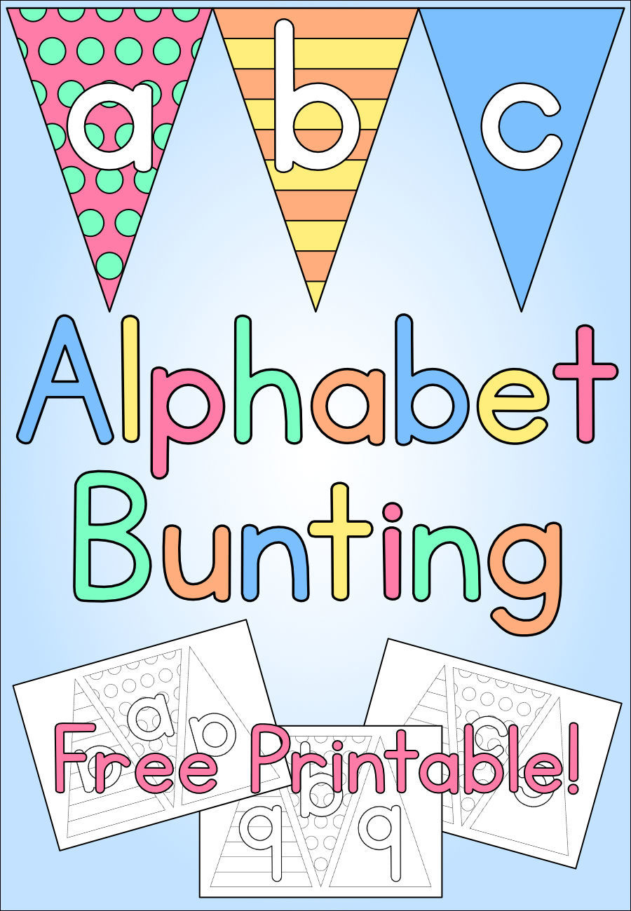 Alphabet Bunting Kids Craft – Free Printable | Mama Geek with Free Bunting Template