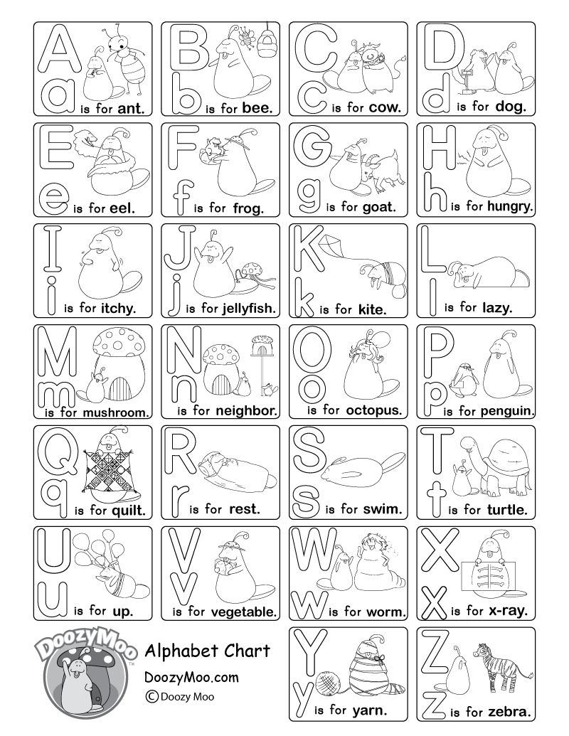 Alphabet Worksheets (Free Printables) - Doozy Moo with regard to Free Alphabet Book Template
