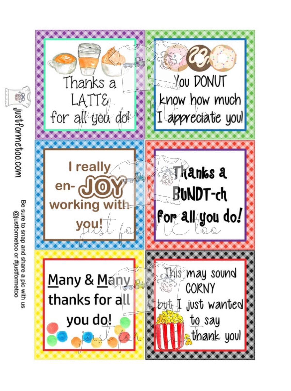 Appreciation Printable Tags, Instant Download, Employee Tags within Free Employee Appreciation Printables