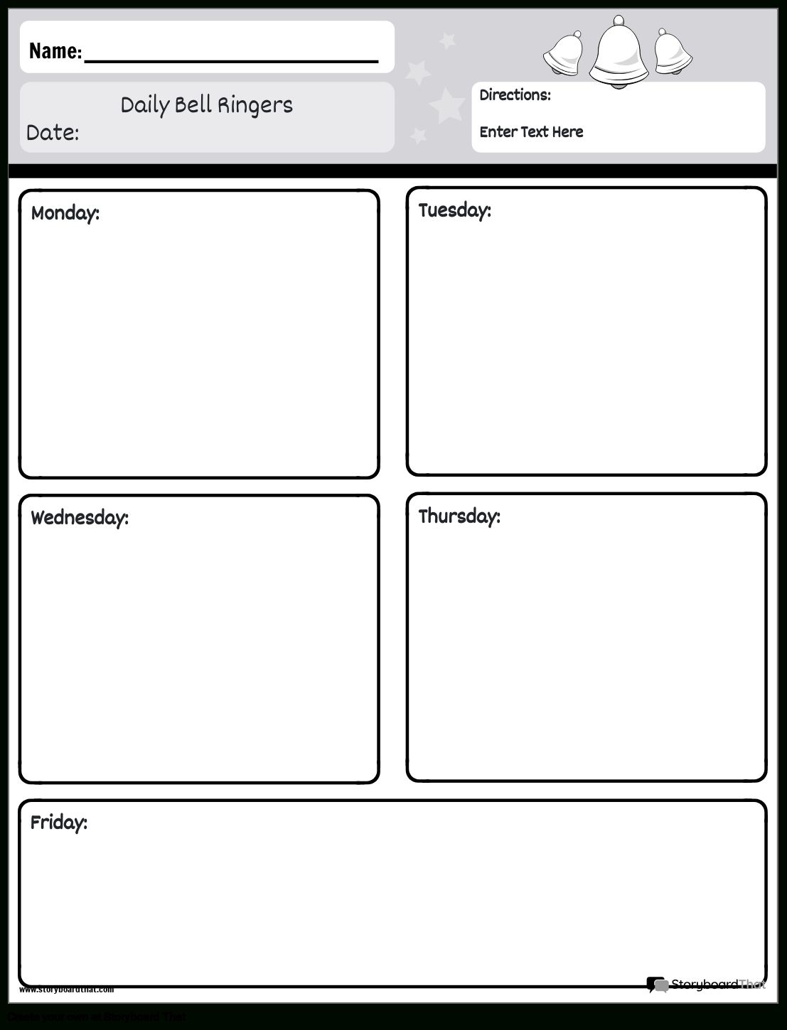 Arbeitsblätter Zum Klingeln: Kostenlose Vorlagen Von Storyboard That throughout Free Printable Bell Ringer Worksheets