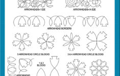 Arrowhead Package Set – Digital Longarm Quilting Pantograph Design pertaining to Free Printable Quilting Pantographs Download