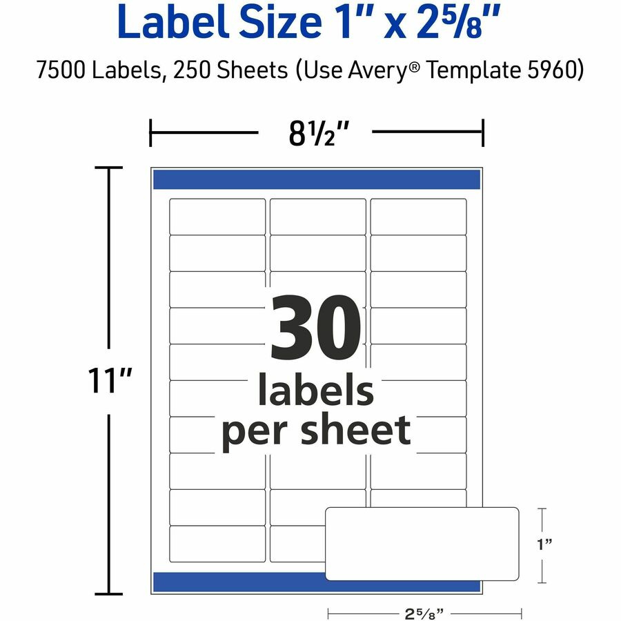 Avery® Easy Peel Address Labels - Address / Shipping Labels | Avery pertaining to Avery 5960 Template Free