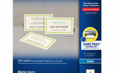 Avery Inkjet,Matte Business Cards,2X3.5,Pk250 (8376) | Zoro with Avery Free Business Card Templates 8371