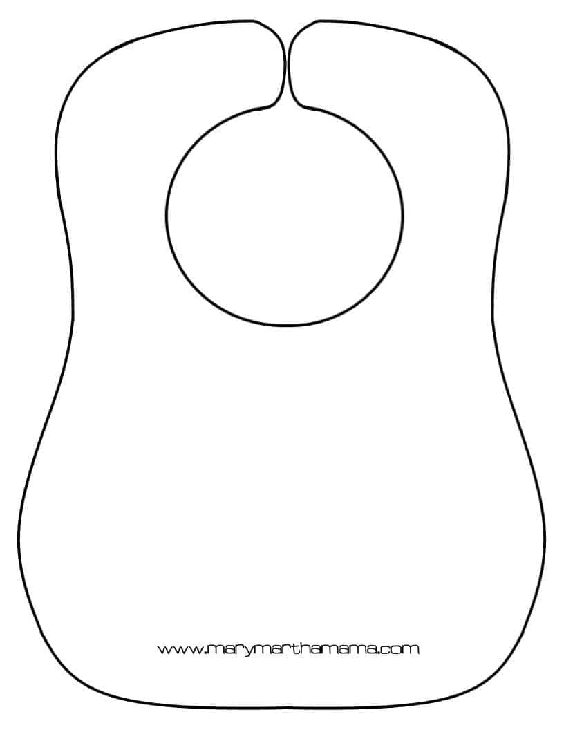 Baby Bib Pattern And Stepstep Tutorial – Mary Martha Mama regarding Free Printable Baby Bib Template