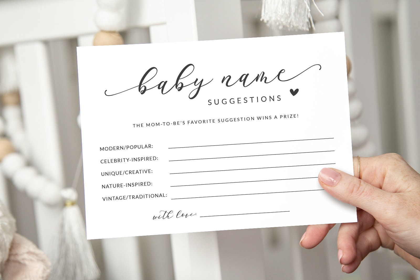 Baby Name Suggestions Card - Printable Baby Shower Name pertaining to Free Printable Baby Name Suggestion Cards
