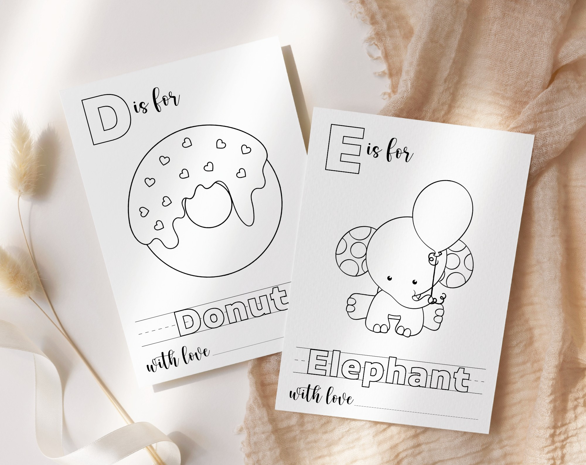 Baby&amp;#039;S First Abc Book, Coloring Pages, Baby Shower Activity, Printable File, 2 Sizes Included regarding Babys First Alphabet Book Free Template