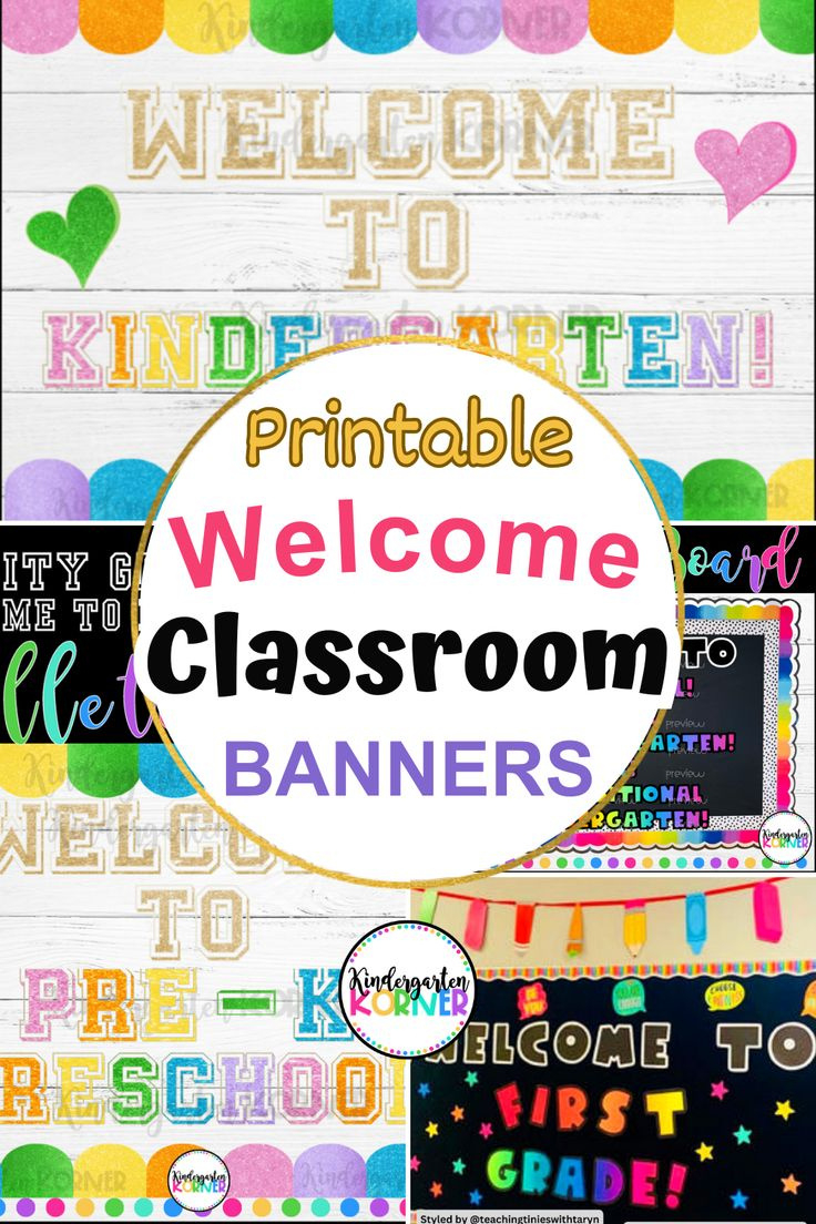 Back To School Printable Welcome Classroom Banners For Preschool throughout Free Printable Classroom Banners