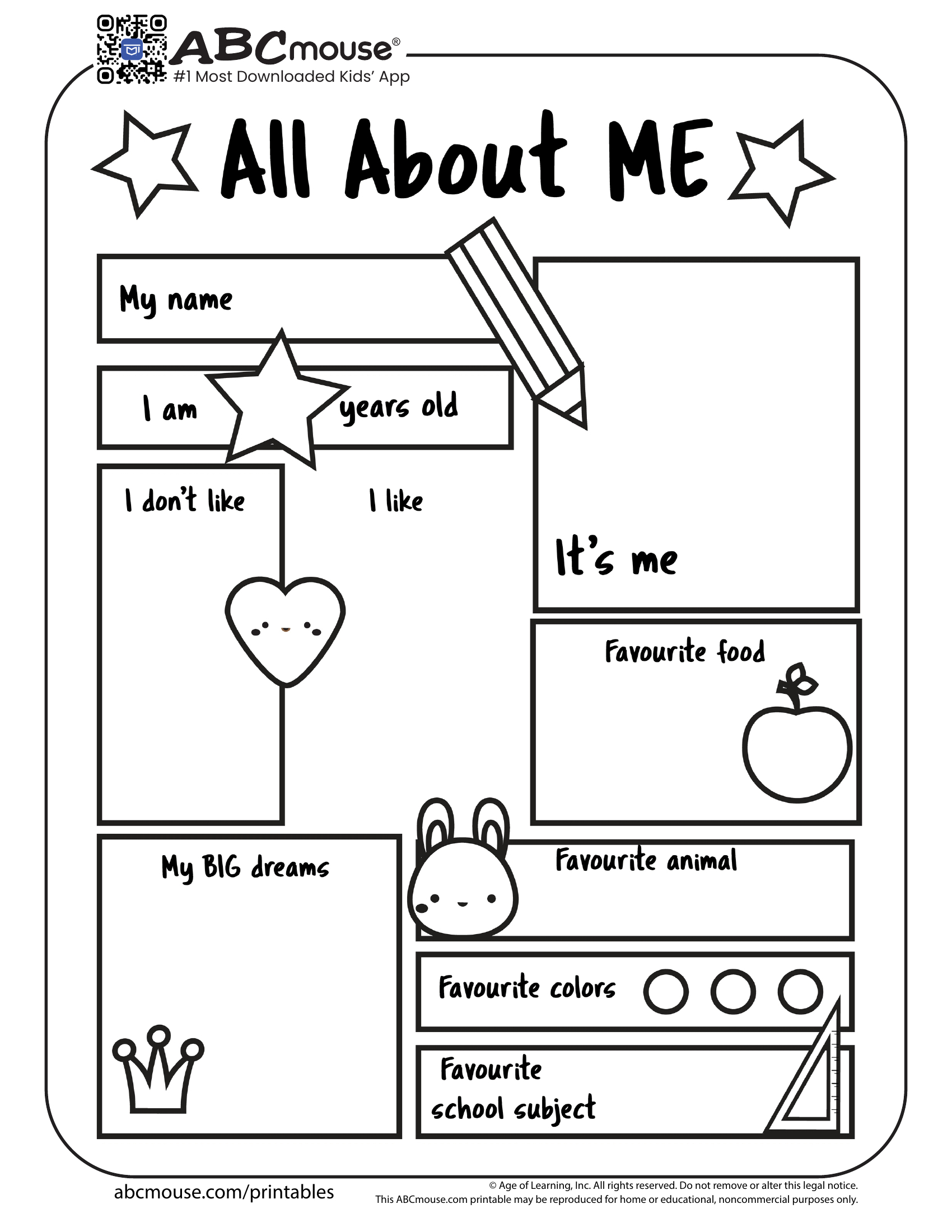 Back To School Worksheets For Kids | Abcmouse intended for Abc Mouse Free Printables