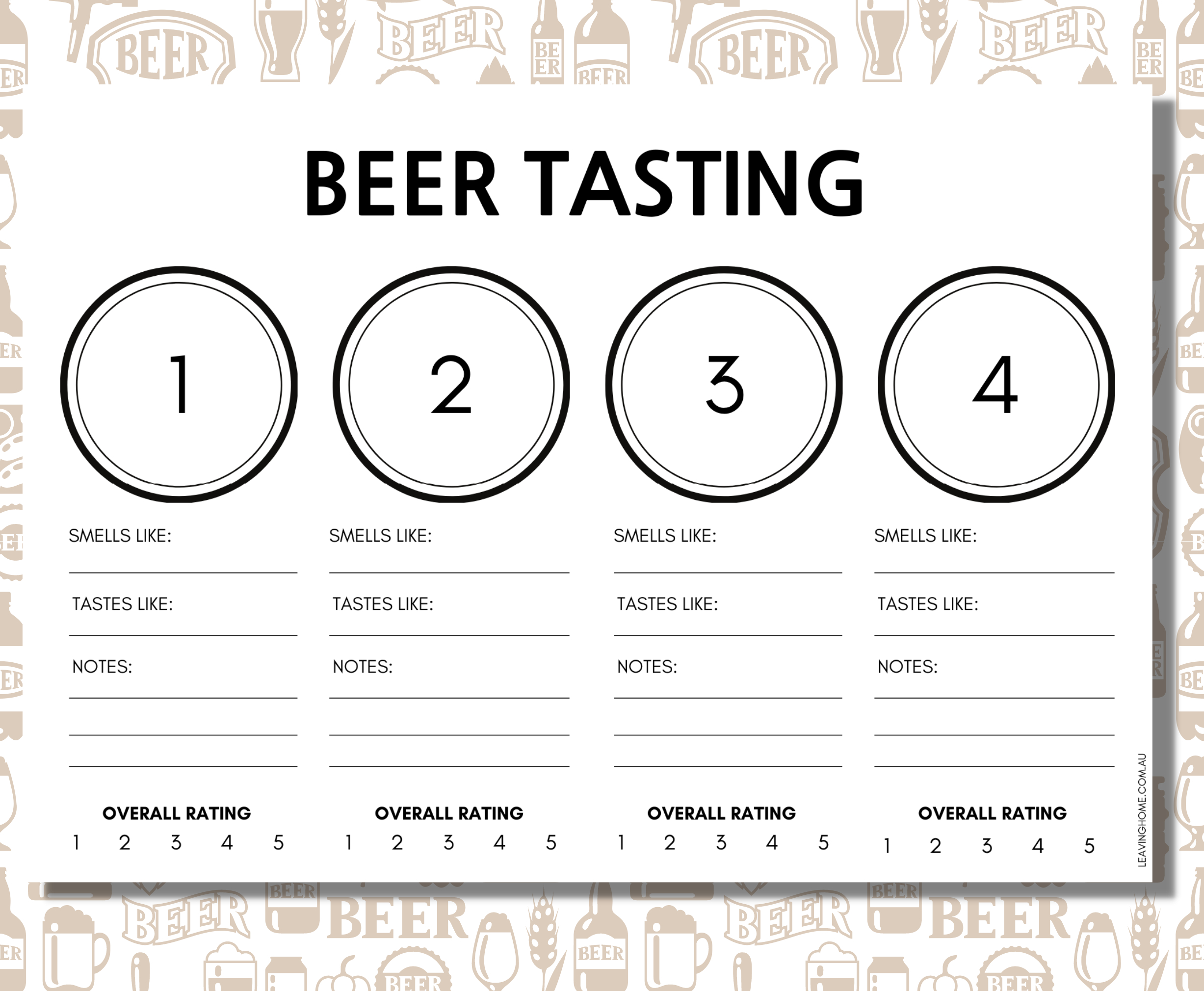 Beer Tasting Mats - Made For Moving with regard to Beer Tasting Free Printables