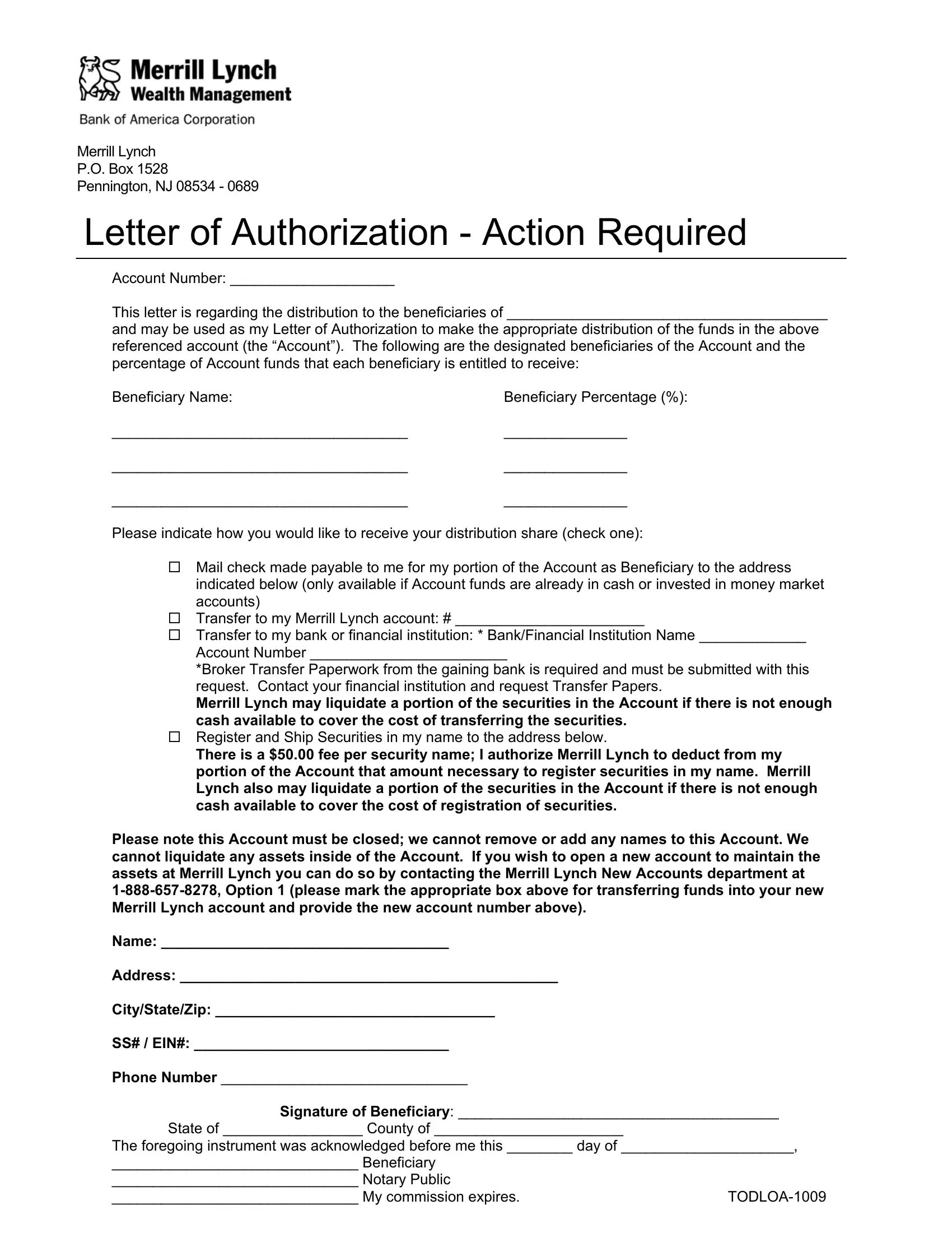 Beneficiary Letter Sample Form ≡ Fill Out Printable Pdf Forms Online with regard to Free Beneficiary Form Template