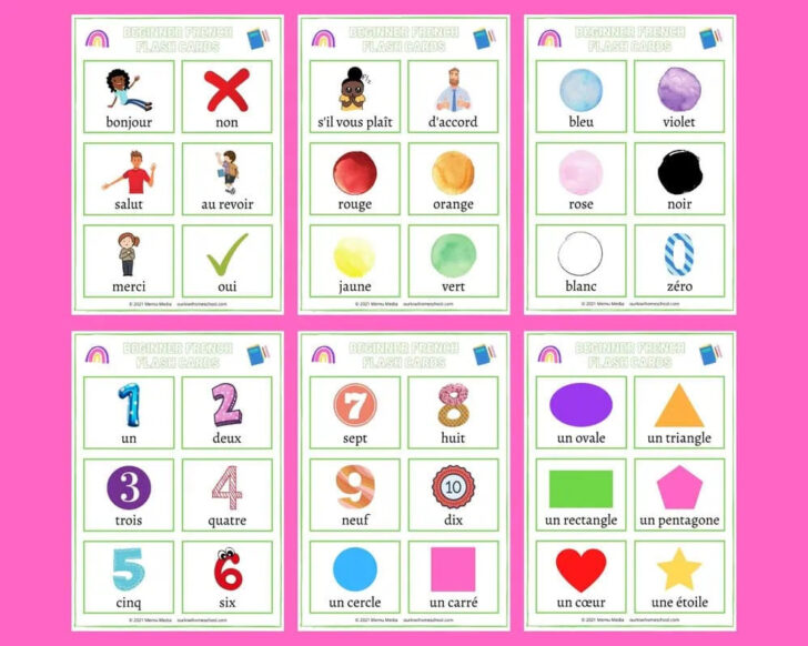 Free French Flash Cards Printable