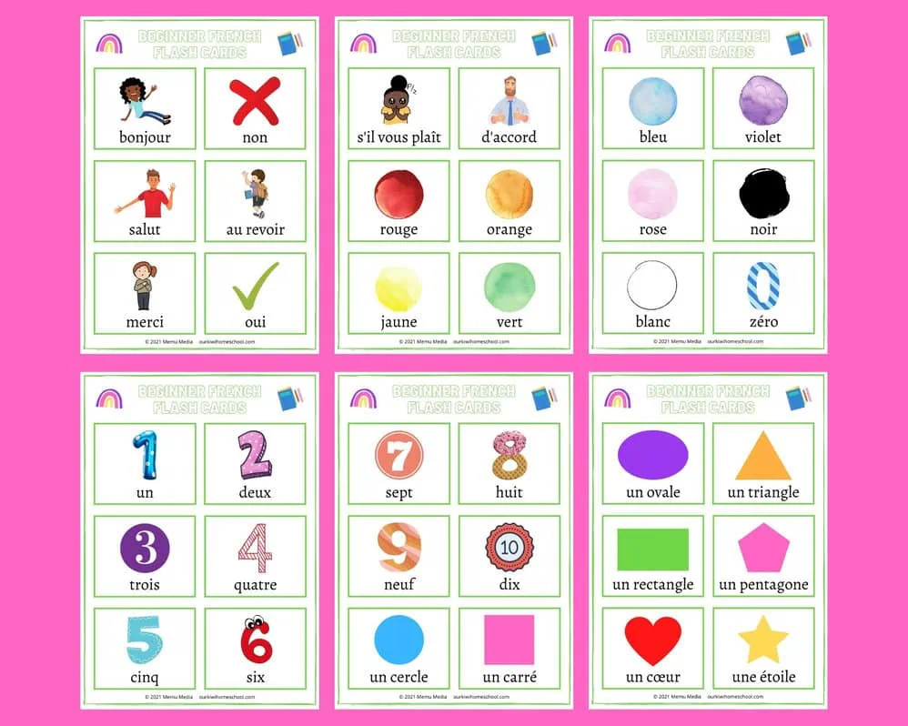 Best Printable French Flashcards For Begginners 2025 inside Free French Flash Cards Printable