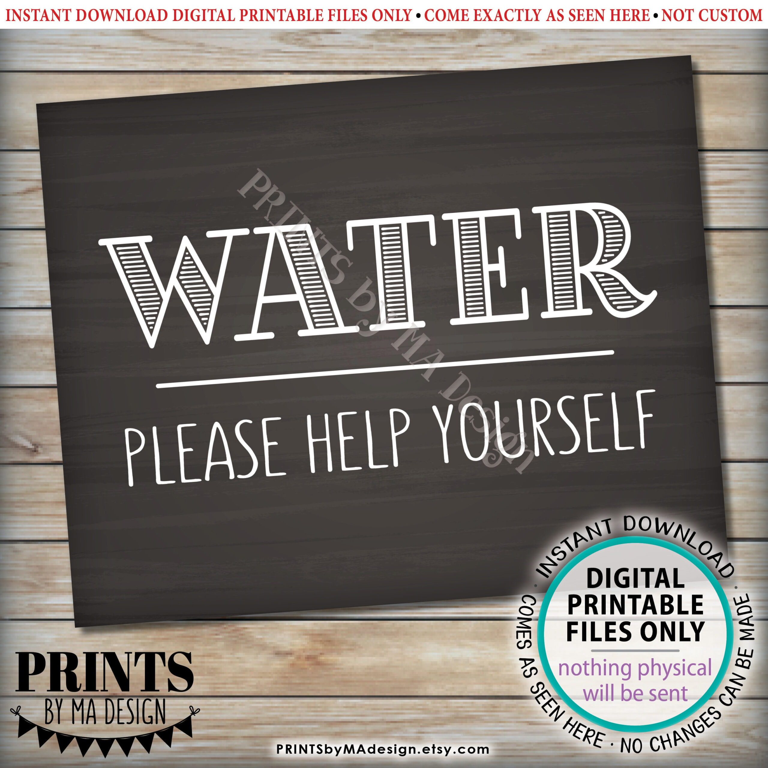 Beverage Signs, Please Help Yourself To Water, Soda, Beer, Wine with regard to Free Printable Non Potable Water Signs