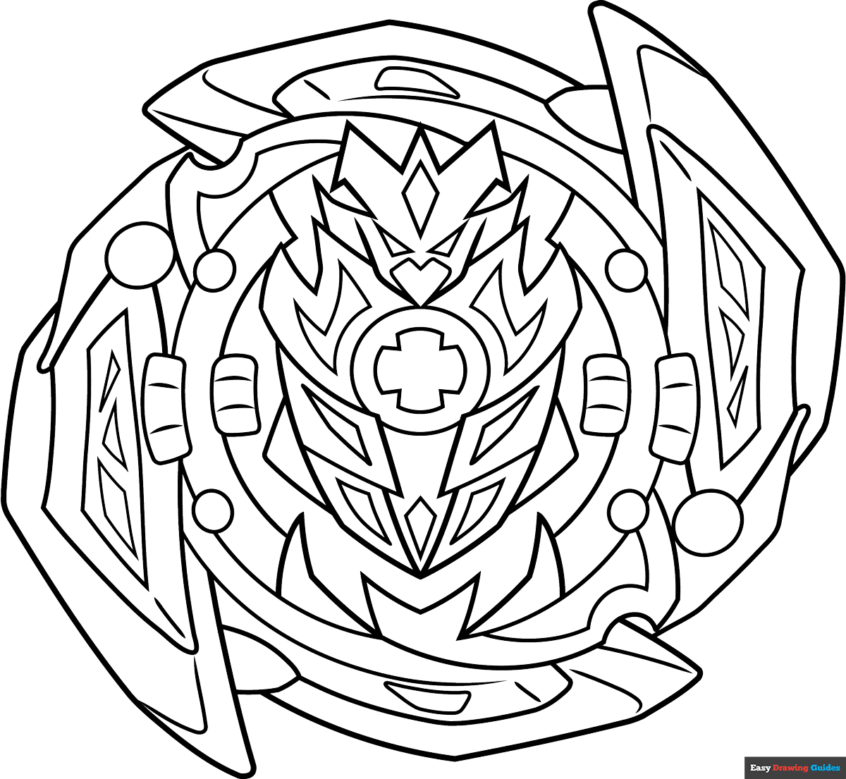 Beyblade Coloring Page | Easy Drawing Guides for Free Beyblade Printables