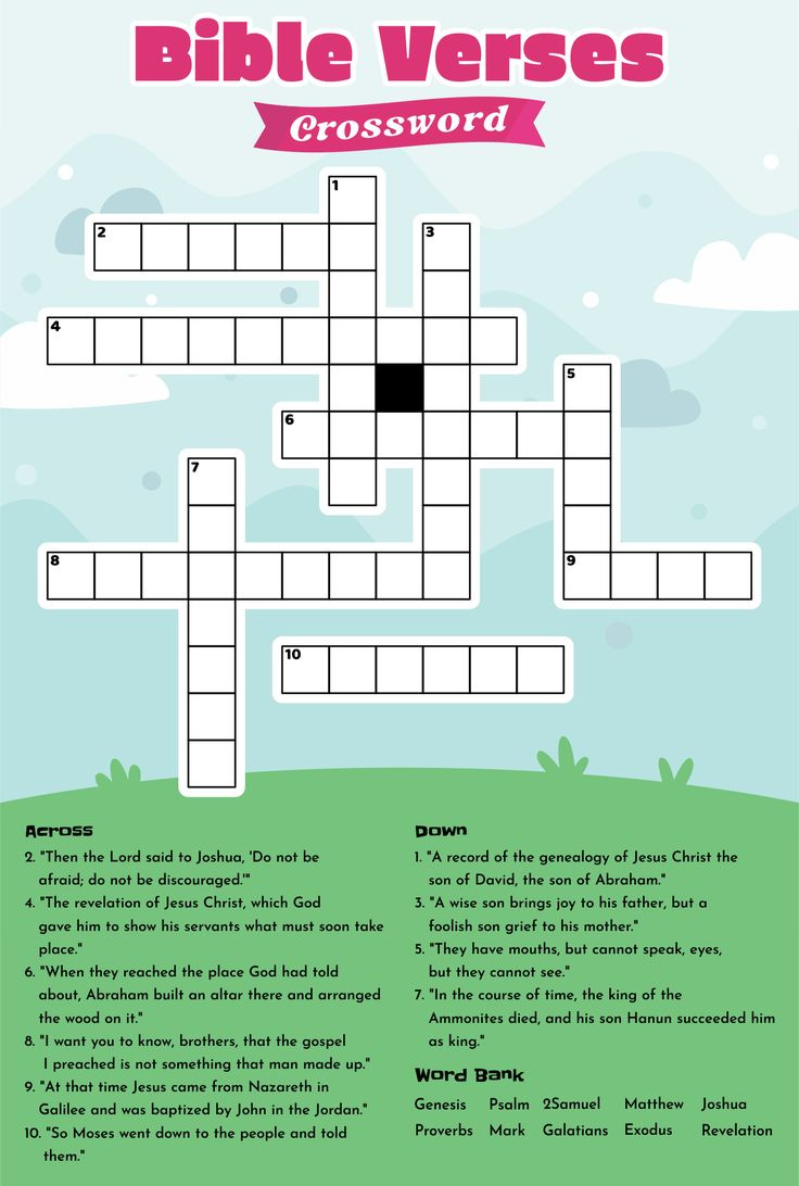 Bible Crossword Puzzle - 6 Free Pdf Printables | Printablee with Free Printable Bible Cryptograms With Answers