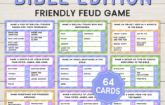 Bible Friendly Feud, Bible Games, Church Family Feud, Bible Family in Bible Family Feud Questions and Answers Printable Free