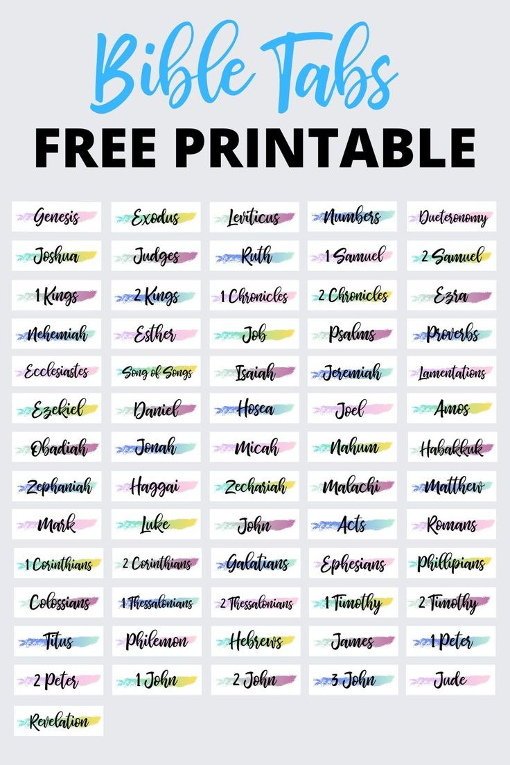 Bible Tabs Free Printable inside Free Printable Bible Tabs