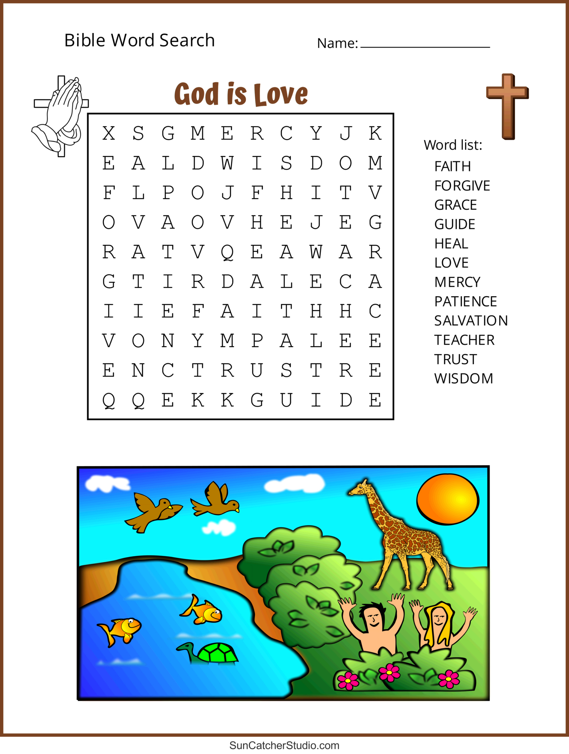 Bible Word Search (Free Printable Christian Puzzles) – Free intended for Free Printable Bible Word Games