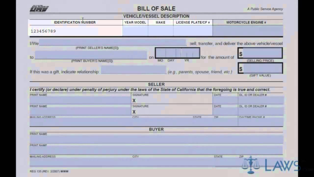 Bill Of Sale for Free Printable Bill of Sale Alberta