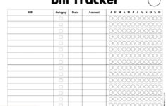 Bill Organizer Template – 39 Cute & Free Printable Bill Trackers throughout Free Bill Printables