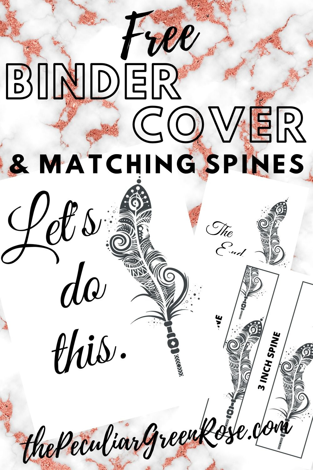 Binder Cover And Spine Templates - The Peculiar Green Rose intended for Free Binder Spine Template