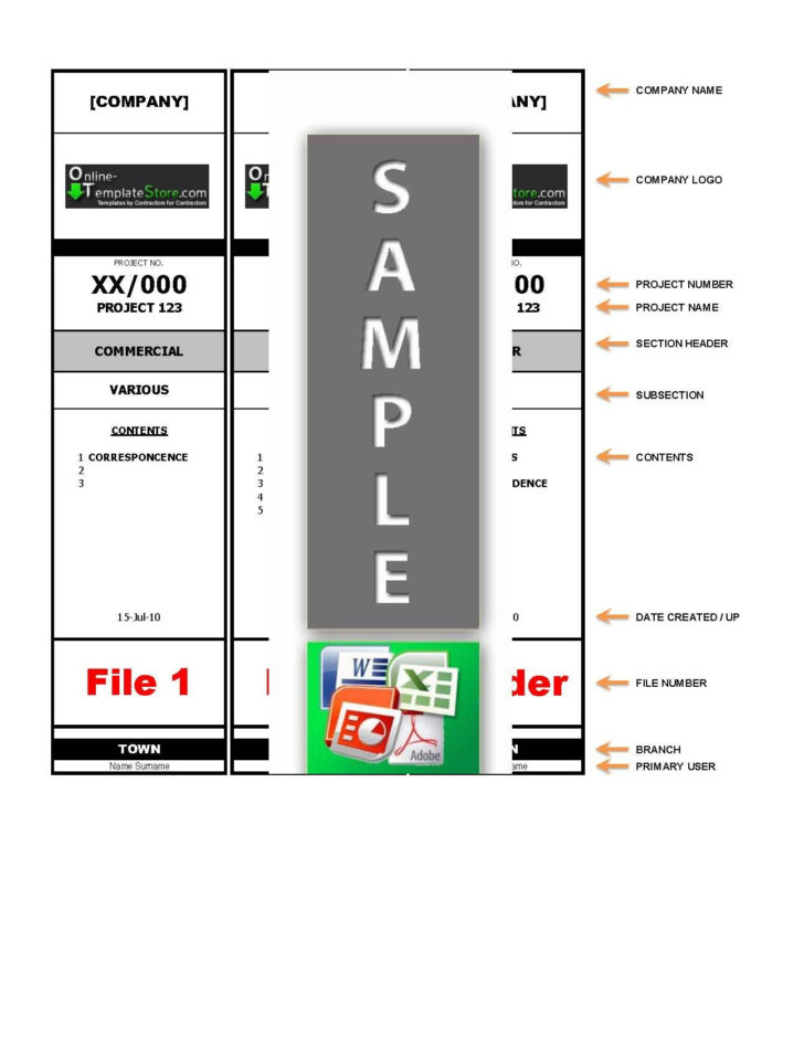 Lever Arch File Label Template Free Download