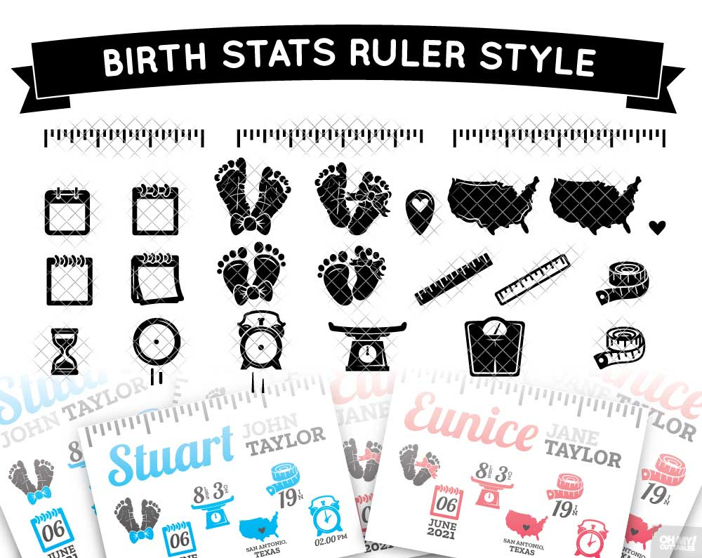 birth stats ruler svg announcement template in svg dxf eps intended for free birth stats template svg Birth Stats Ruler Svg Announcement Template In Svg/Dxf/Eps intended for Free Birth Stats Template Svg