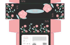 Black Tissue Box Cover Print Ready Royalty Free Vector Image inside Free Printable Tissue Box Patterns