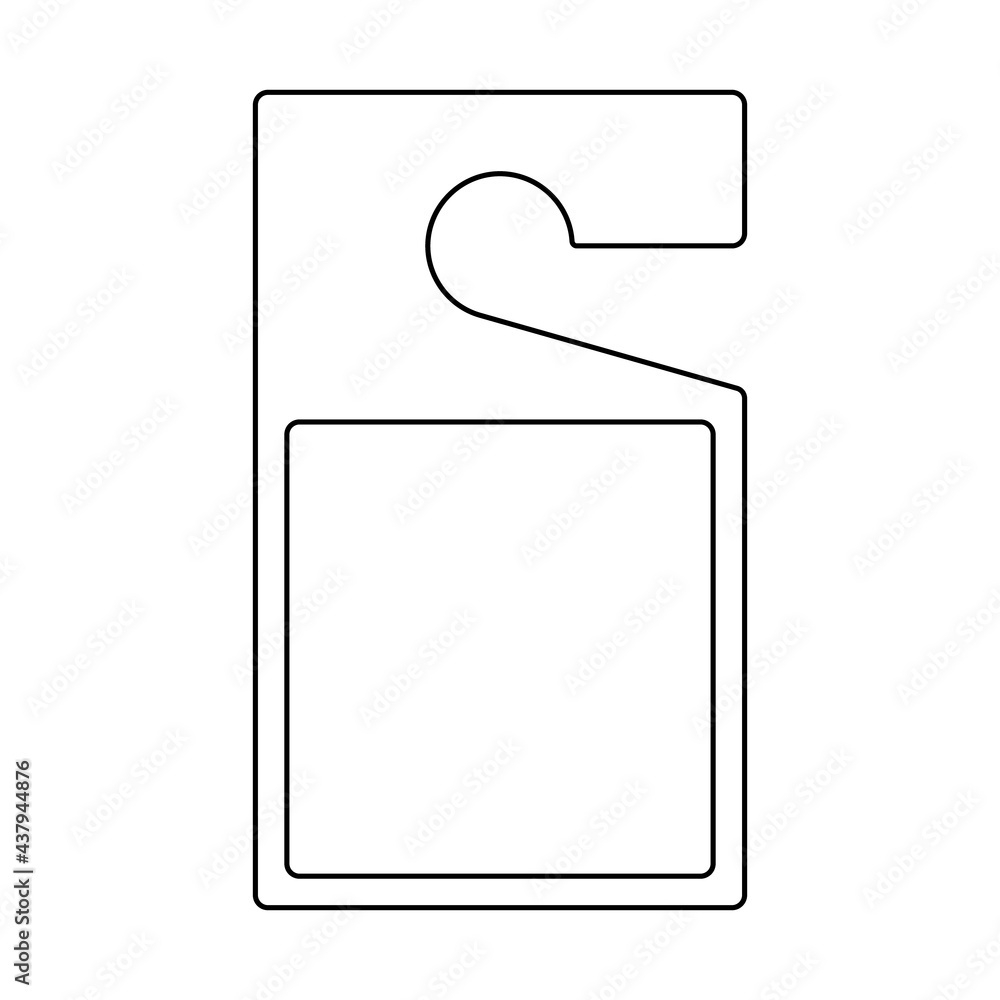 Blank Parking Permit Hang Tag Outline Template. Clipart Image regarding Parking Pass Template Free