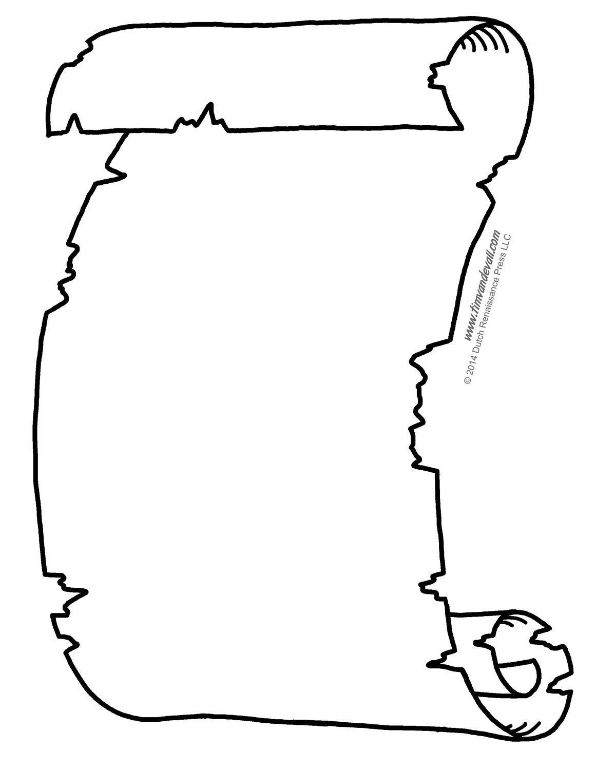 Blank-Scroll-Template - Tim&amp;#039;S Printables inside Free Blank Scroll Template