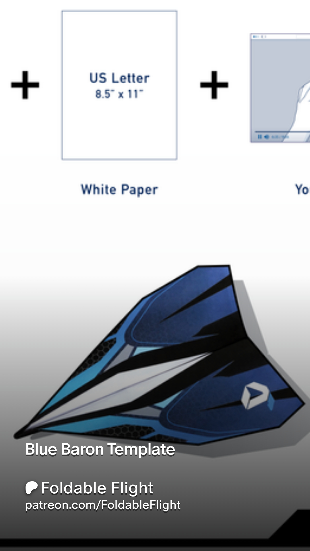 Blue Baron Template | Patreon inside Foldable Flight Templates Free Download