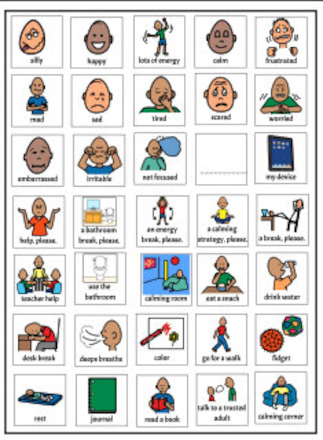 Boardmaker I Feel, I Need, I Want Card/Create Your Own Pec Visual intended for Boardmaker Free Printables