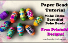 Boho Paper Beads – Hot Colours – Free Printables! Make These Paper Beads  With Me. for Paper Bead Template Free