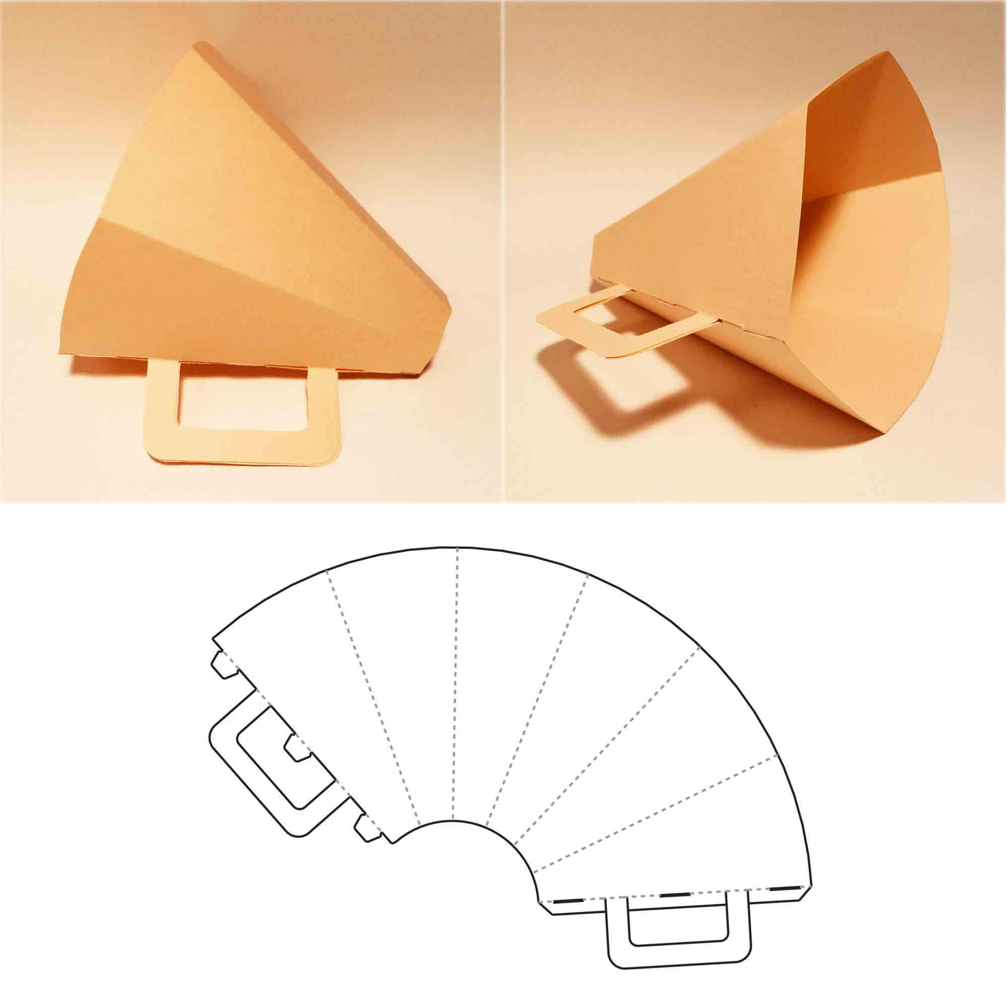 Box With Handle Template, Square Box, Cube Box, Favor Box, G within Free Printable Paper Megaphone Template