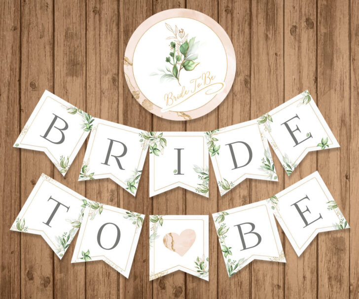 Free Printable Bride to Be Banner