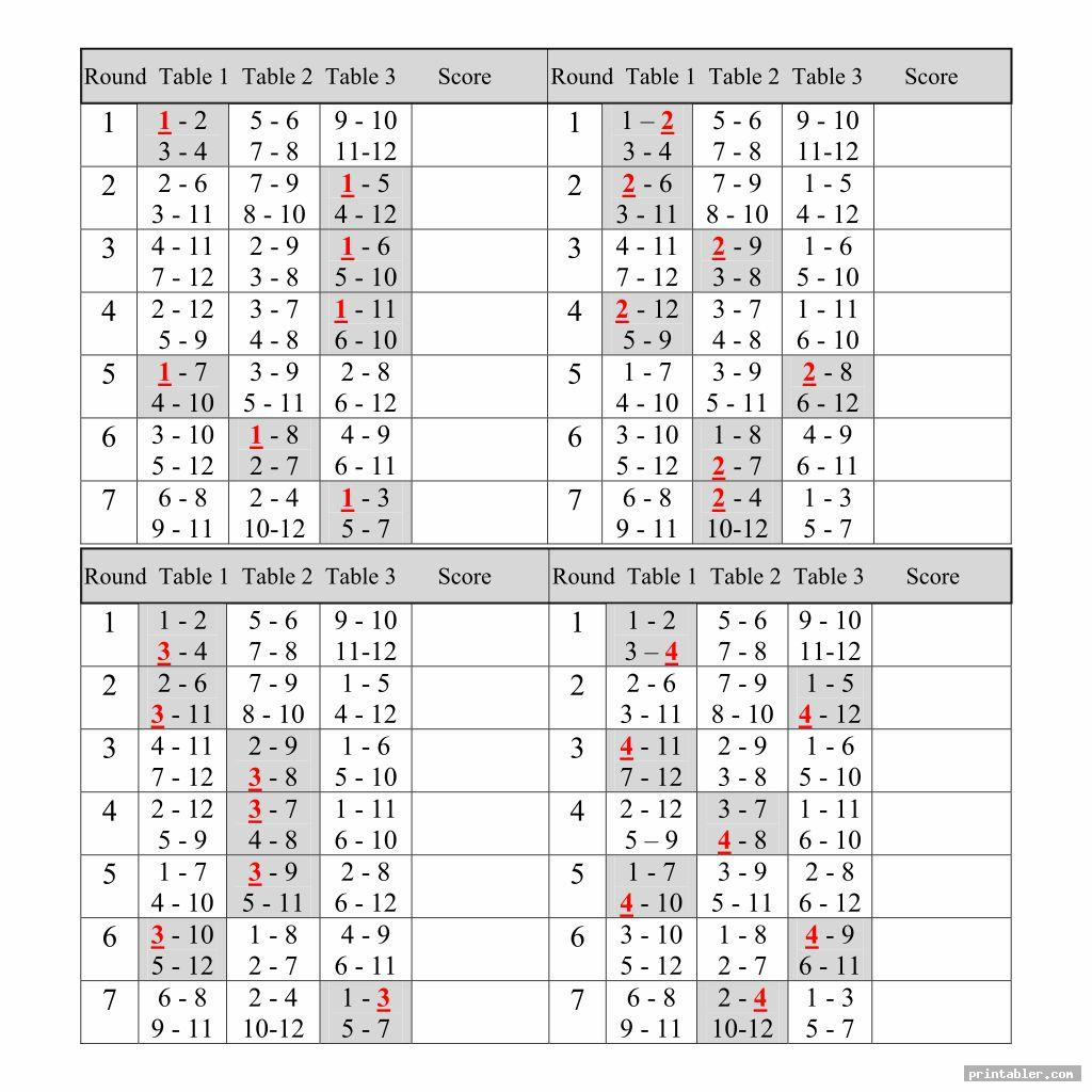 Bridge Tally Cards Printable pertaining to Free Printable 2 Table Bridge Tallies