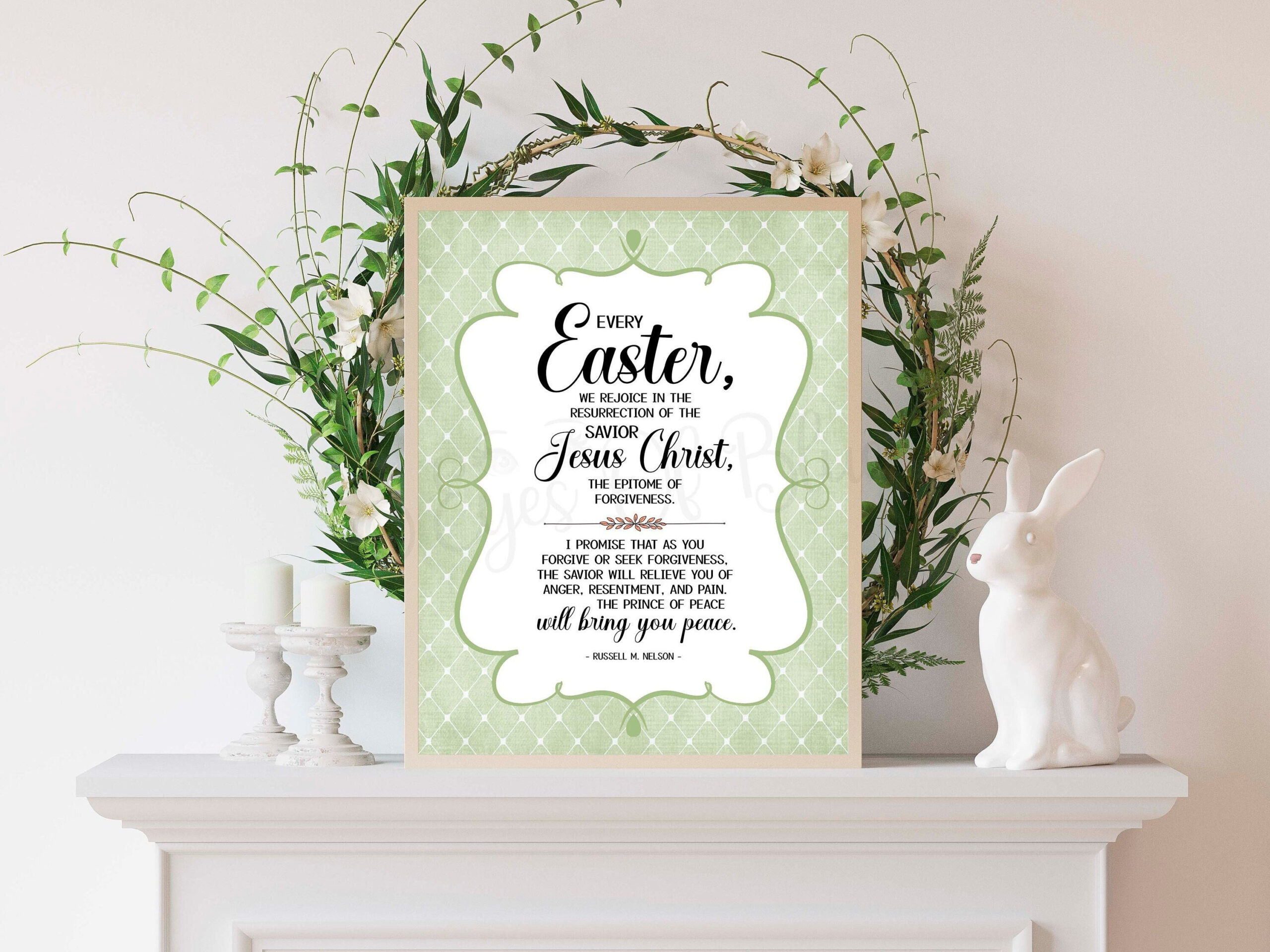 Bring You Peace | Easter Printable | Russell M. Nelson Easter pertaining to Lds Easter Quotes Printable