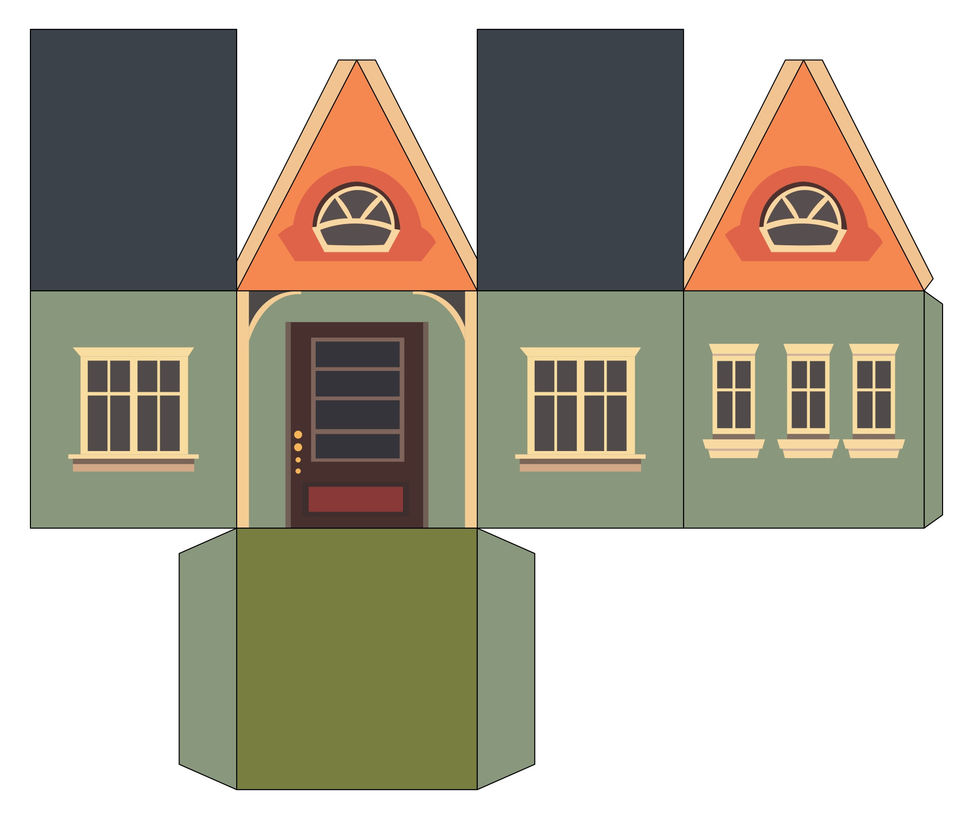 Building Template inside Free Paper Building Templates