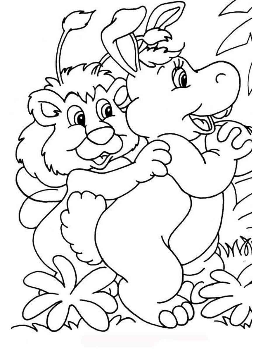 Bumblelion And Hoppopotamus From The Wuzzles Coloring Page throughout Free Printable Wuzzles