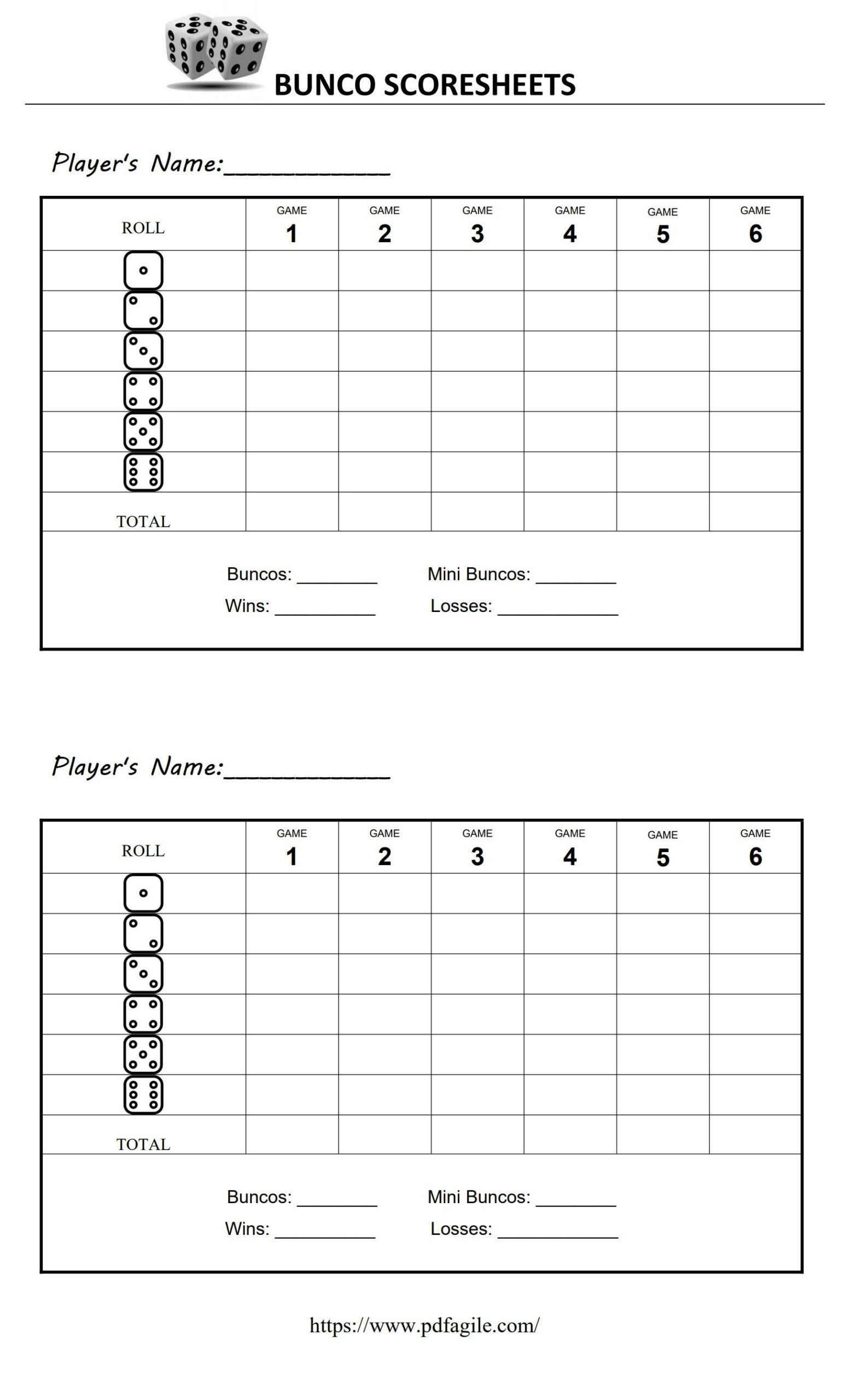 Bunco Scoresheet Template | Pdf Agile throughout Free Printable Bunco Score Cards
