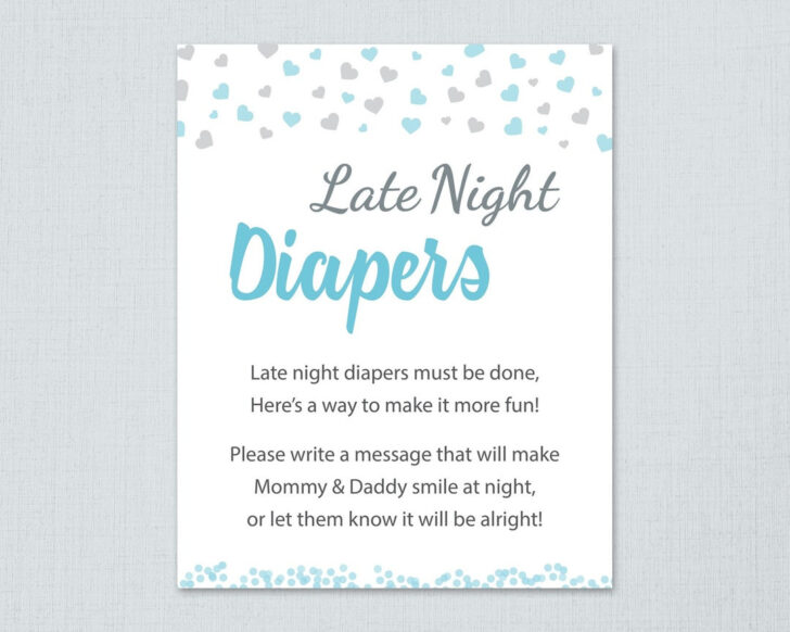Free Printable Late Night Diaper Sign