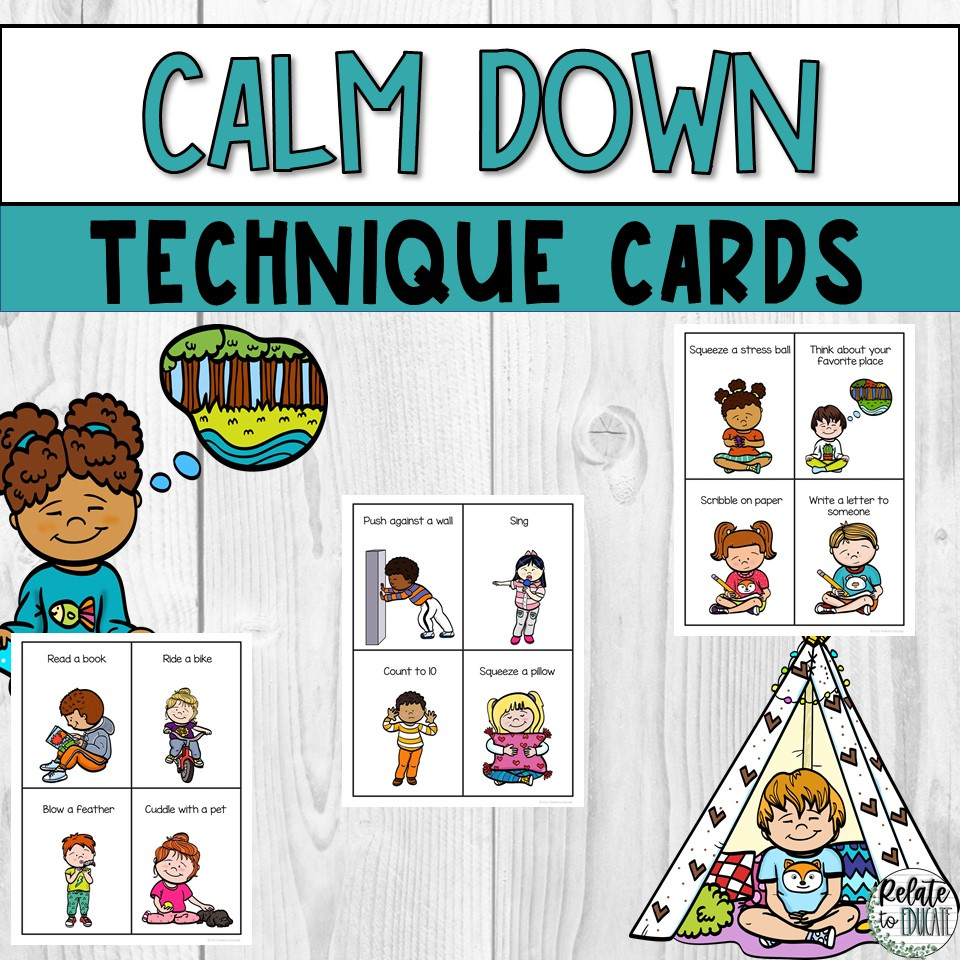 Calm Down Techniques &amp;amp; Strategies Printable Cards | Madeteachers with regard to Calm Down Cards Free Printable