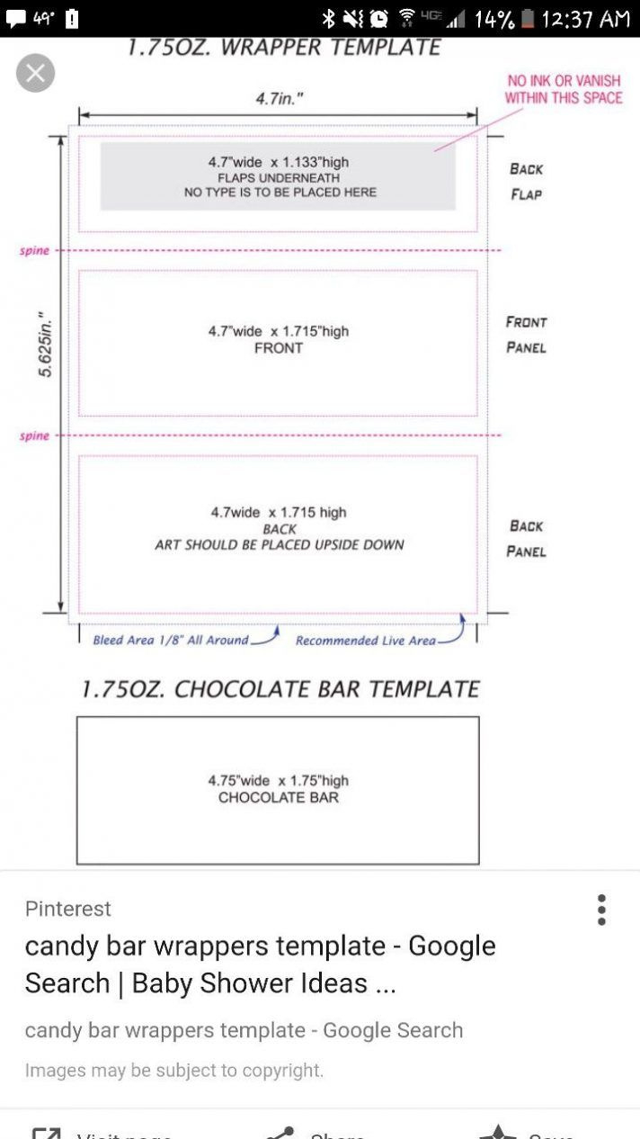 Candy Bar Wrapper Template Chocolate With Peanut Mock Up For within Free Candy Wrapper Template