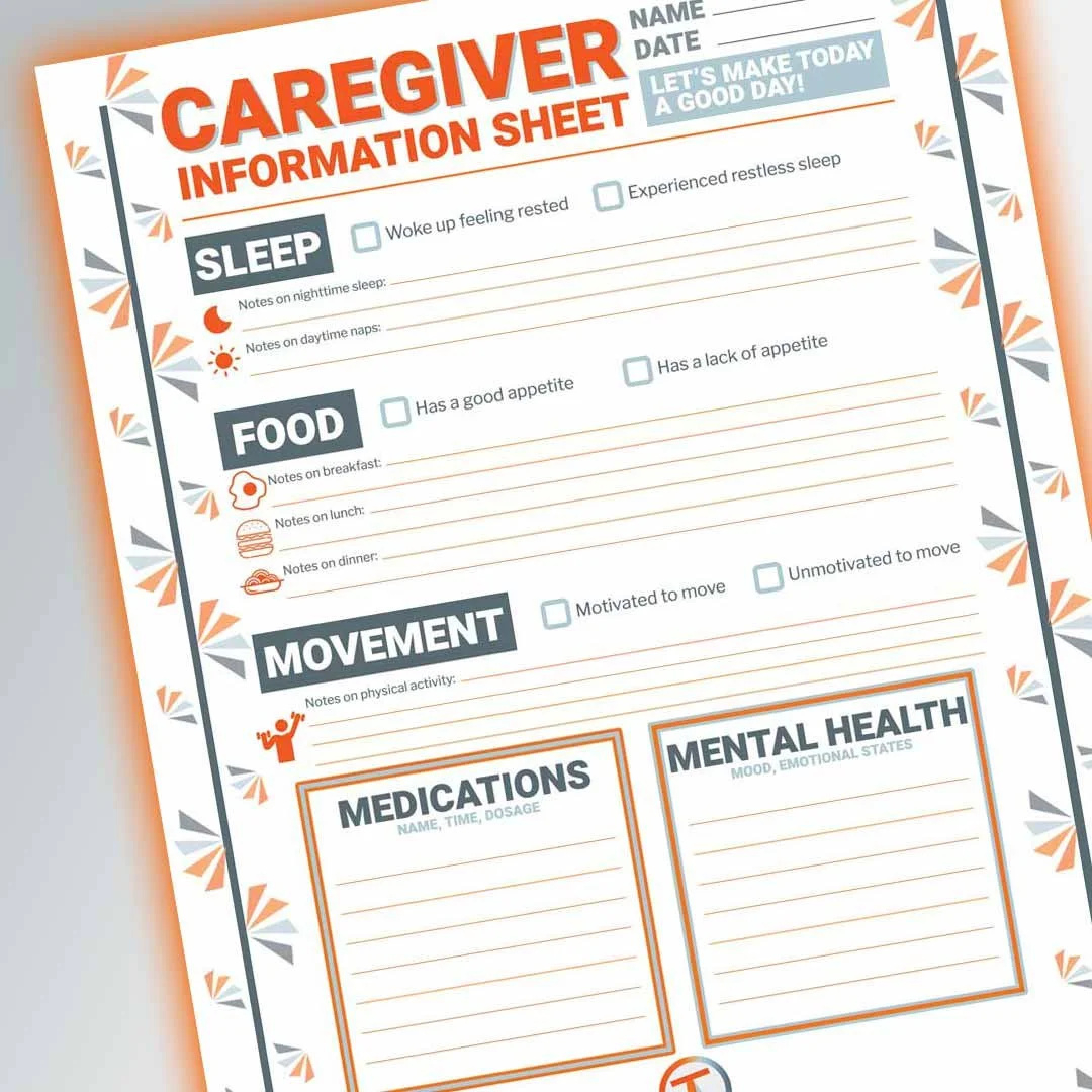 Caregiver Information Worksheet — Tilton&amp;#039;S Therapy regarding Free Printable Inservices For Caregivers